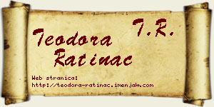Teodora Ratinac vizit kartica